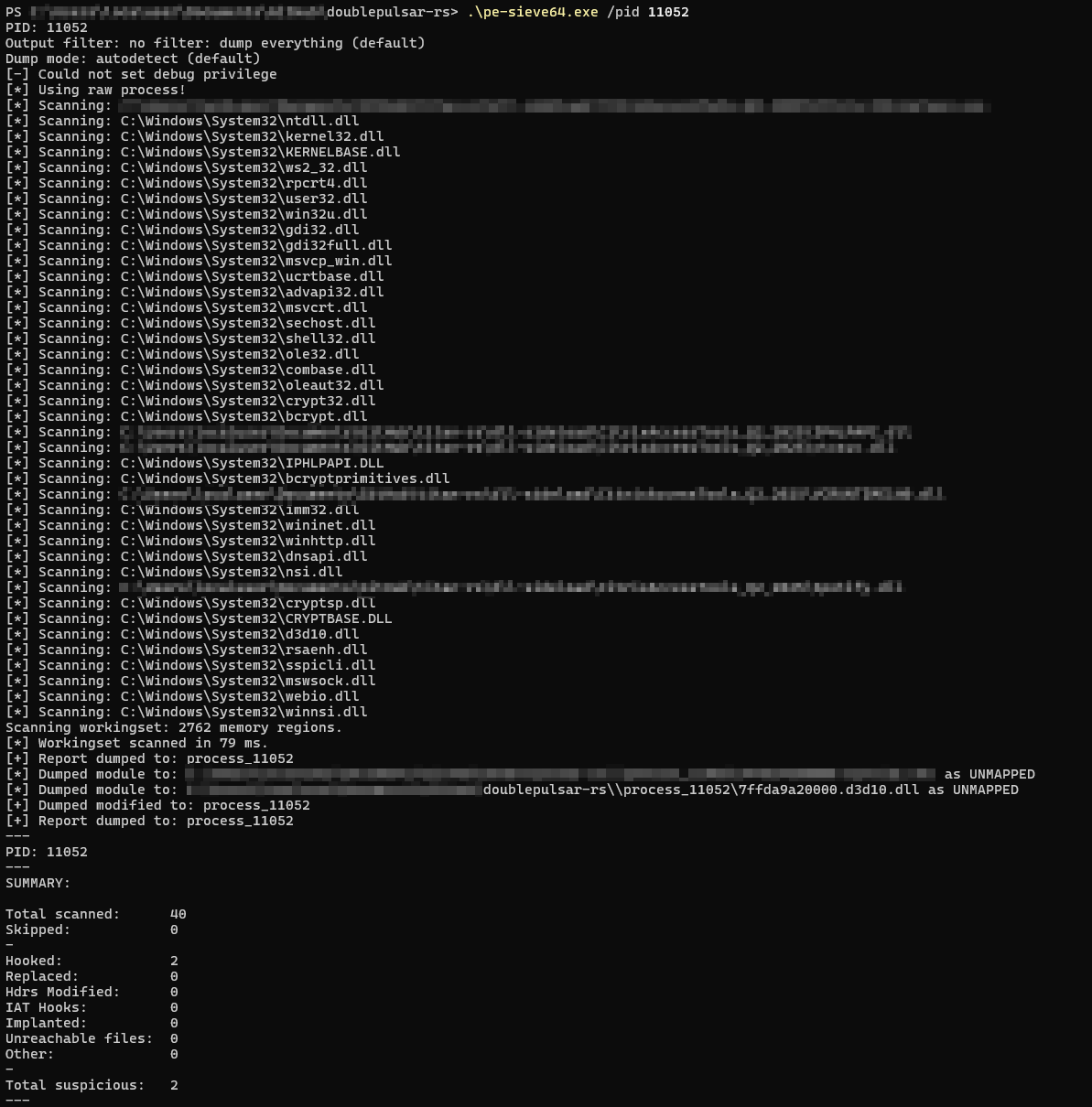 PE-sieve Detection