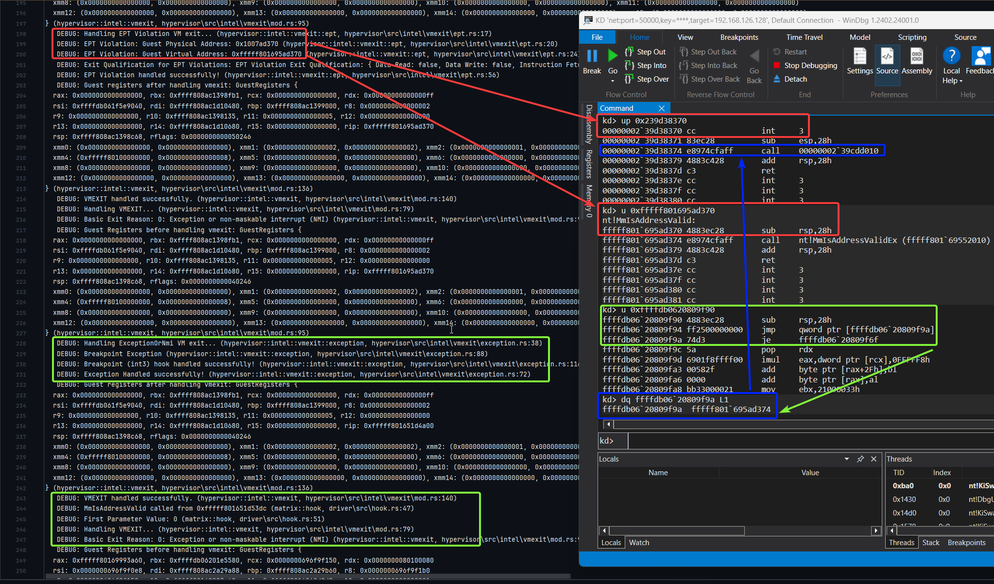 Matrix EPT Violation and Handler Execution Flow